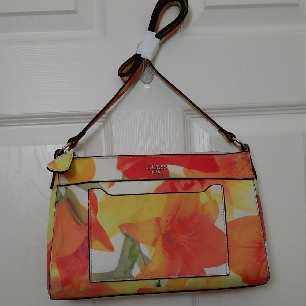 Guess Blessing Yellow Floral Cross-body Bag - Picture 5 of 13